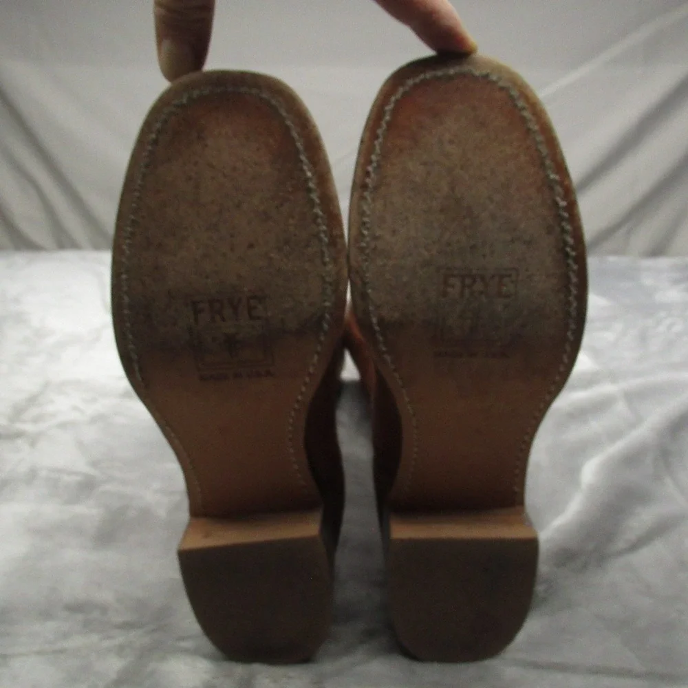 Frye Men? 10M Campus‎ 14L Boots Saddle Brown Leather Tall Riding Square Toe USA
